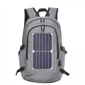 Solar backpack with solar panel charge