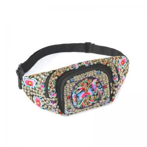 Retro embroidered  stylish fanny pack