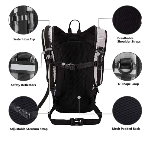 Running hydration backpack