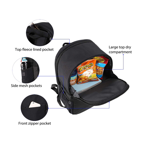 Black cooler backpack